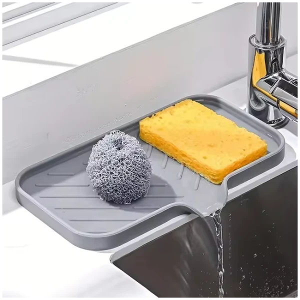 Silicone Sink Tray Soap Sponge Storage Rack